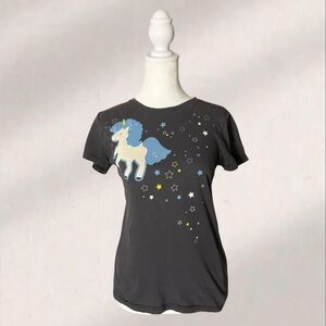 vintage 2000s loungefly unicorn graphic baby tee